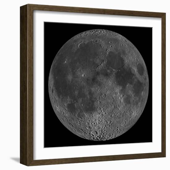 Mosaic of the Lunar Nearside-Stocktrek Images-Framed Photographic Print