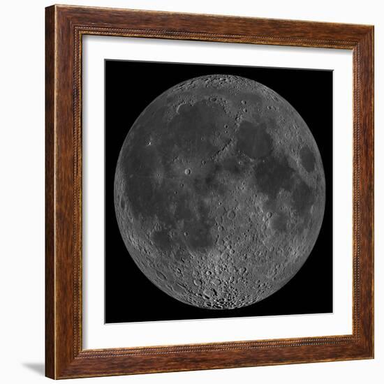 Mosaic of the Lunar Nearside-Stocktrek Images-Framed Photographic Print