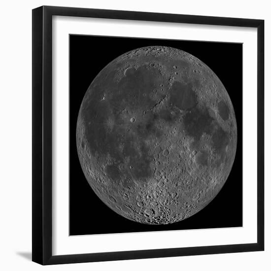 Mosaic of the Lunar Nearside-Stocktrek Images-Framed Photographic Print