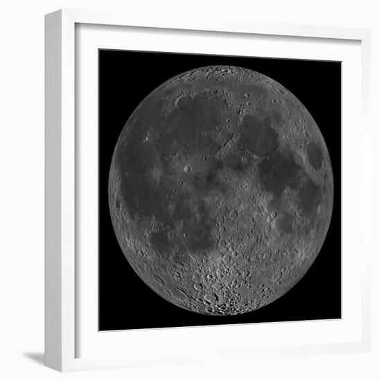 Mosaic of the Lunar Nearside-Stocktrek Images-Framed Photographic Print