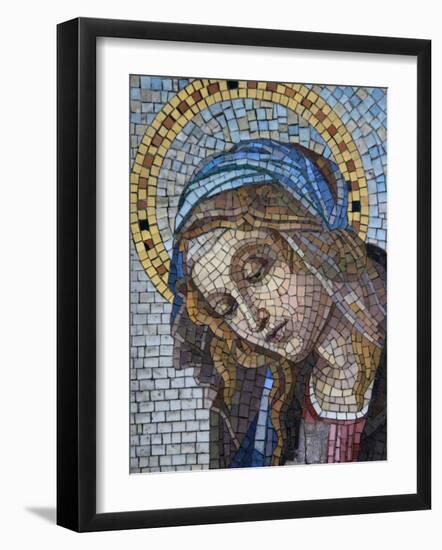 Mosaic of the Virgin Mary, Milano Monumental Cemetery, Milan, Lombardy, Italy, Europe-Godong-Framed Photographic Print