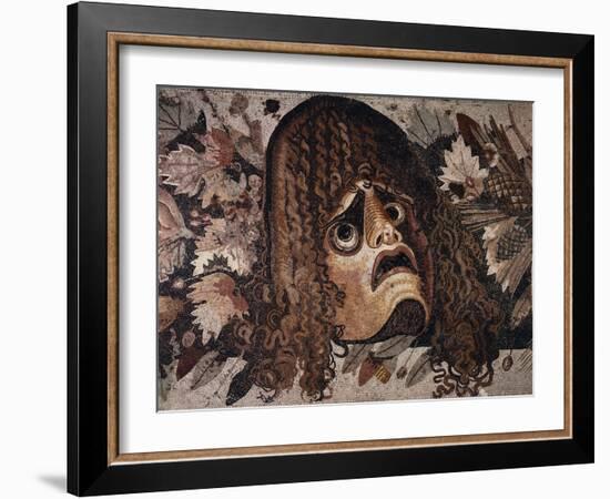 Mosaic of Tragic Mask from House of the Faun in Pompeii-Gustavo Tomsich-Framed Giclee Print