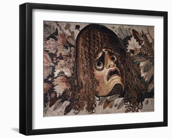 Mosaic of Tragic Mask from House of the Faun in Pompeii-Gustavo Tomsich-Framed Giclee Print