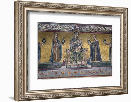 Mosaic on Facade of the Church of Santa Maria in Trastevere-Stuart Black-Framed Photographic Print