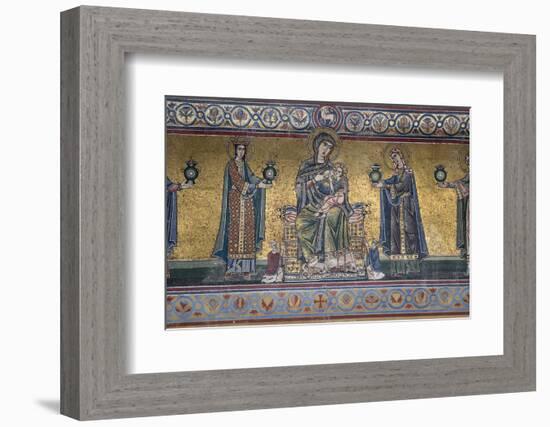 Mosaic on Facade of the Church of Santa Maria in Trastevere-Stuart Black-Framed Photographic Print