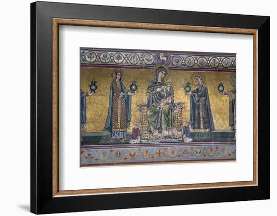 Mosaic on Facade of the Church of Santa Maria in Trastevere-Stuart Black-Framed Photographic Print