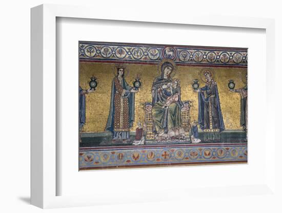 Mosaic on Facade of the Church of Santa Maria in Trastevere-Stuart Black-Framed Photographic Print