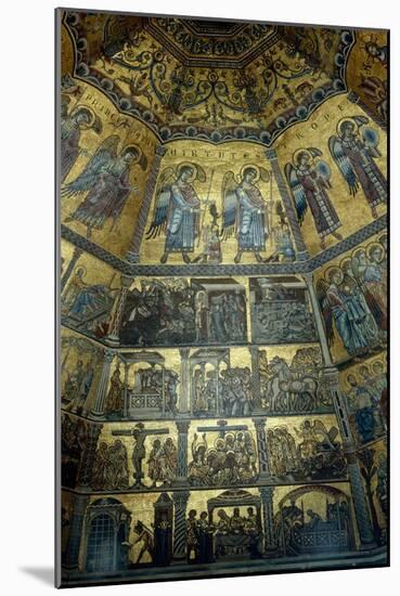 Mosaic on the Domed Ceiling of St John's Baptistry, Florence-null-Mounted Giclee Print