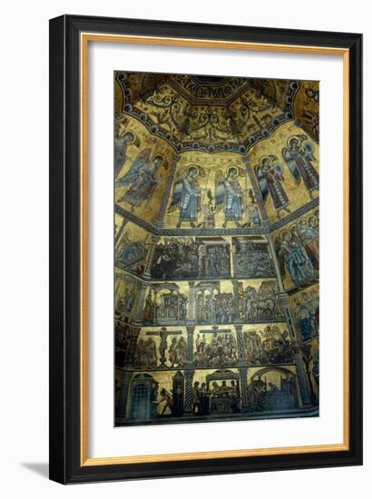 Mosaic on the Domed Ceiling of St John's Baptistry, Florence-null-Framed Giclee Print