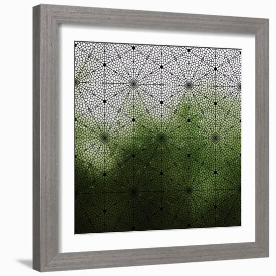 Mosaic Pattern with Stained Glass Window Effect-ilyianne-Framed Art Print