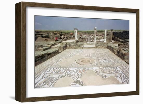 Mosaic, Ruins of the Roman Town of Stobi, Gradsko, Macedonia-Vivienne Sharp-Framed Photographic Print