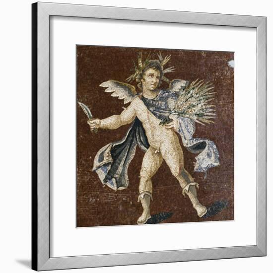 Mosaic Showing Putto, Mosaic of Four Seasons, from Harbiye-null-Framed Giclee Print