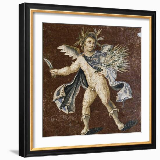 Mosaic Showing Putto, Mosaic of Four Seasons, from Harbiye-null-Framed Giclee Print