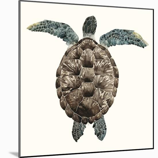 Mosaic Turtle I-Grace Popp-Mounted Art Print