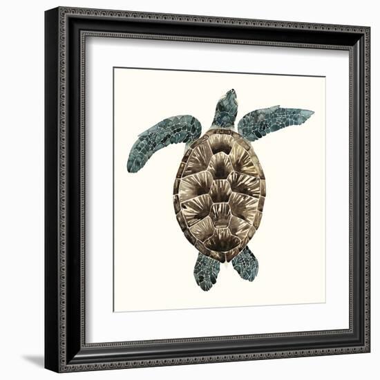 Mosaic Turtle II-Grace Popp-Framed Art Print
