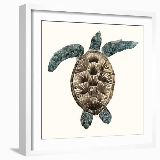 Mosaic Turtle II-Grace Popp-Framed Art Print