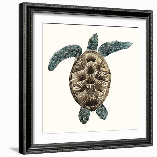 Mosaic Turtle II-Grace Popp-Framed Art Print