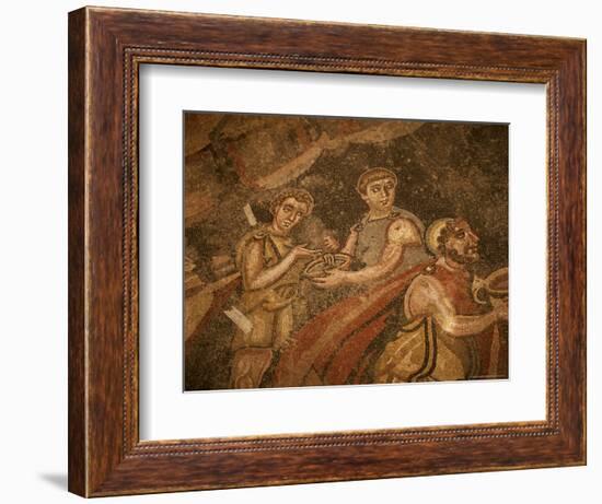 Mosaic, Ulysses and Polyphemus, Dating from the 4th Century AD, Near Piazza Armerina-Richard Ashworth-Framed Photographic Print