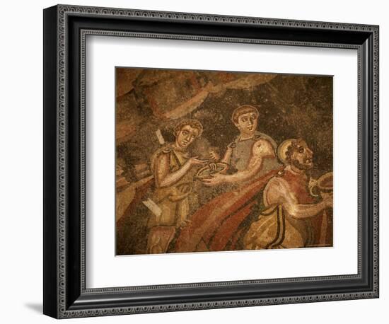 Mosaic, Ulysses and Polyphemus, Dating from the 4th Century AD, Near Piazza Armerina-Richard Ashworth-Framed Photographic Print