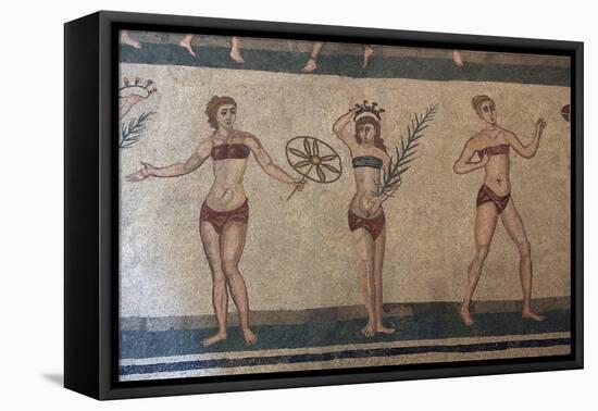 Mosaic, Villa Romana Del Casale, Piazza Armerina, UNESCO World Heritage Site, Sicily, Italy, Europe-Vincenzo Lombardo-Framed Premier Image Canvas