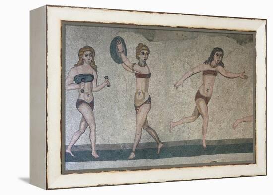 Mosaic, Villa Romana Del Casale, Piazza Armerina, UNESCO World Heritage Site, Sicily, Italy, Europe-Vincenzo Lombardo-Framed Premier Image Canvas