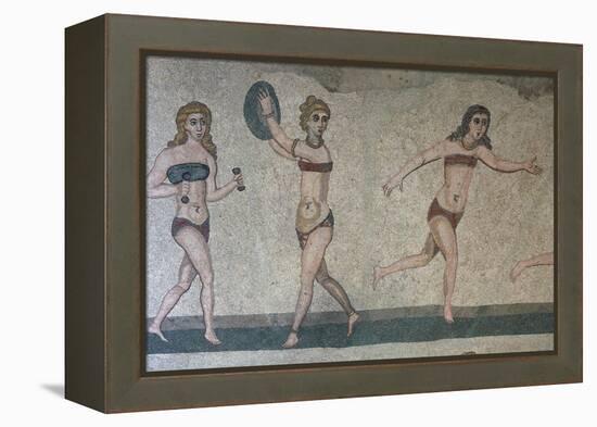 Mosaic, Villa Romana Del Casale, Piazza Armerina, UNESCO World Heritage Site, Sicily, Italy, Europe-Vincenzo Lombardo-Framed Premier Image Canvas