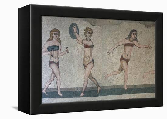 Mosaic, Villa Romana Del Casale, Piazza Armerina, UNESCO World Heritage Site, Sicily, Italy, Europe-Vincenzo Lombardo-Framed Premier Image Canvas