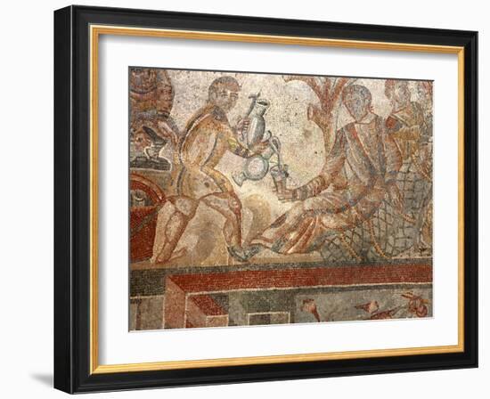 Mosaic, Villa Romana del Tellaro, Noto, Sicily, Italy, Europe-Vincenzo Lombardo-Framed Photographic Print