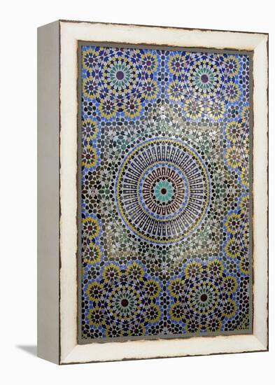 Mosaic Wall for Fountain, Fes, Morocco, Africa-Kymri Wilt-Framed Premier Image Canvas