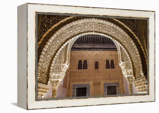 Mosaic Walls at the Alhambra Palace, Granada, Andalusia, Spain-Carlos Sanchez Pereyra-Framed Premier Image Canvas