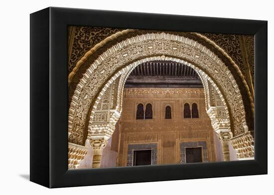 Mosaic Walls at the Alhambra Palace, Granada, Andalusia, Spain-Carlos Sanchez Pereyra-Framed Premier Image Canvas