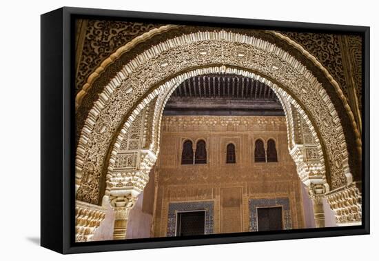 Mosaic Walls at the Alhambra Palace, Granada, Andalusia, Spain-Carlos Sanchez Pereyra-Framed Premier Image Canvas