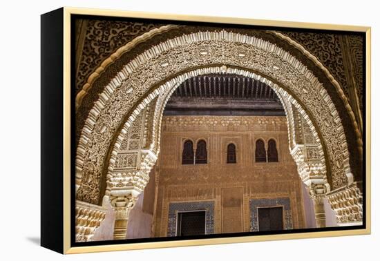 Mosaic Walls at the Alhambra Palace, Granada, Andalusia, Spain-Carlos Sanchez Pereyra-Framed Premier Image Canvas