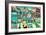 Mosaic With Pictures Of Different Places And Landmarks-nito-Framed Art Print