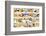 Mosaic with Pictures of Different Summer Scenes in Vintage Style.-nito-Framed Photographic Print