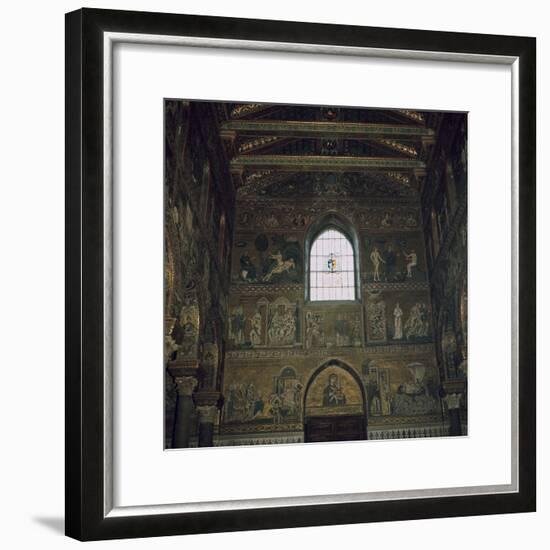 Mosaics above the west door of the Cathedral in Monreale, 12th century-Unknown-Framed Photographic Print