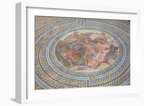 Mosaics at Kato Paphos Archaeological Park, UNESCO World Heritage Site, Paphos, Cyprus-Neil Farrin-Framed Photographic Print