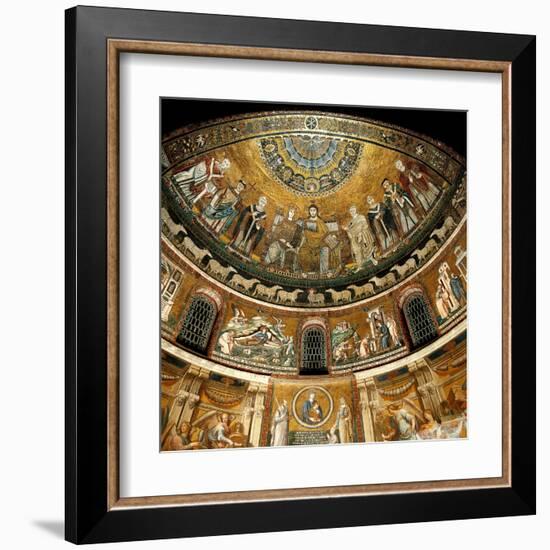 Mosaics by Pietro Cavallini, c. 1291, in Santa Maria in Trastevere Church, Rome, Italy-Pietro Cavallini-Framed Art Print