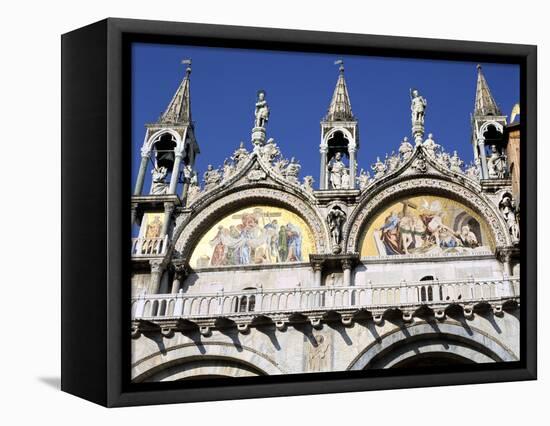 Mosaics on the Facade of St Marks Basilica, Venice, Italy-Peter Thompson-Framed Premier Image Canvas