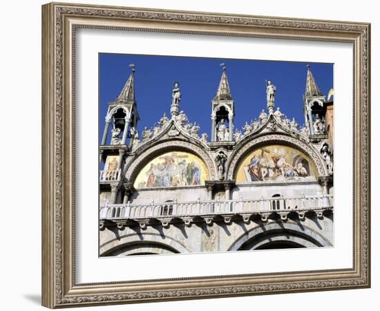 Mosaics on the Facade of St Marks Basilica, Venice, Italy-Peter Thompson-Framed Photographic Print