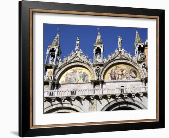 Mosaics on the Facade of St Marks Basilica, Venice, Italy-Peter Thompson-Framed Photographic Print