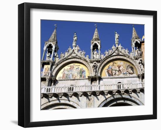 Mosaics on the Facade of St Marks Basilica, Venice, Italy-Peter Thompson-Framed Photographic Print