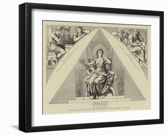 Mosaics on the South Front of the Prince Consort National Memorial in Hyde Park-null-Framed Giclee Print