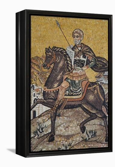 Mosaics on the Wall of St. George's Church, Madaba, Jordan, Middle East-Richard Maschmeyer-Framed Premier Image Canvas