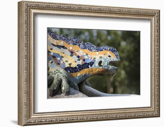 Mosaics, Parc Guell, UNESCO World Heritage Site, Barcelona, Catalonia, Spain, Europe-Angelo Cavalli-Framed Photographic Print