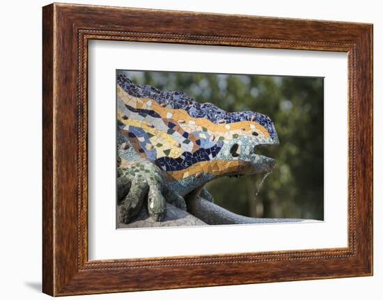 Mosaics, Parc Guell, UNESCO World Heritage Site, Barcelona, Catalonia, Spain, Europe-Angelo Cavalli-Framed Photographic Print