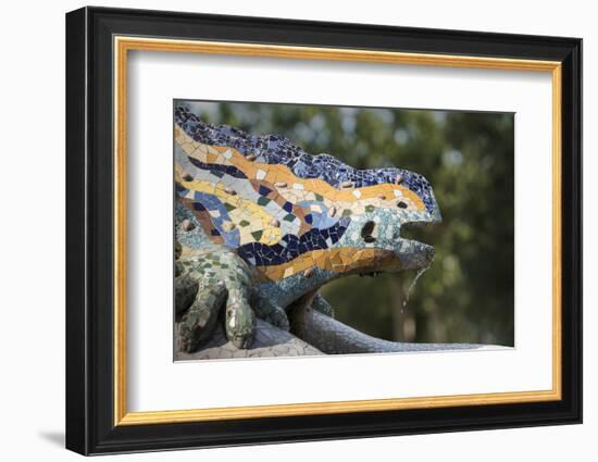 Mosaics, Parc Guell, UNESCO World Heritage Site, Barcelona, Catalonia, Spain, Europe-Angelo Cavalli-Framed Photographic Print