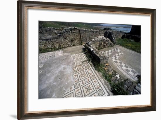 Mosaics, Roman Villa at Contrada Larderia, Roggiano Gravina, Calabria, Italy, Imperial Age-null-Framed Giclee Print