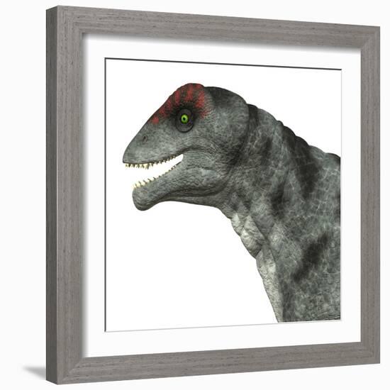 Moschops Dinosaur, White Background-Stocktrek Images-Framed Art Print