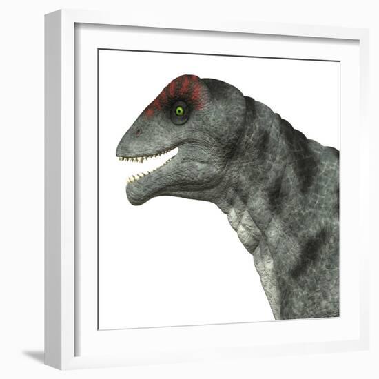 Moschops Dinosaur, White Background-Stocktrek Images-Framed Art Print